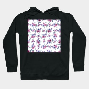 Vintage Style Flower and Butterfly Pattern Hoodie